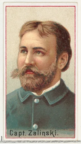 Captain Zalinski, printer's sample for the World's Inventors souvenir album (A25) for Allen & Ginter Cigarettes by Allen & Ginter, print, 1888