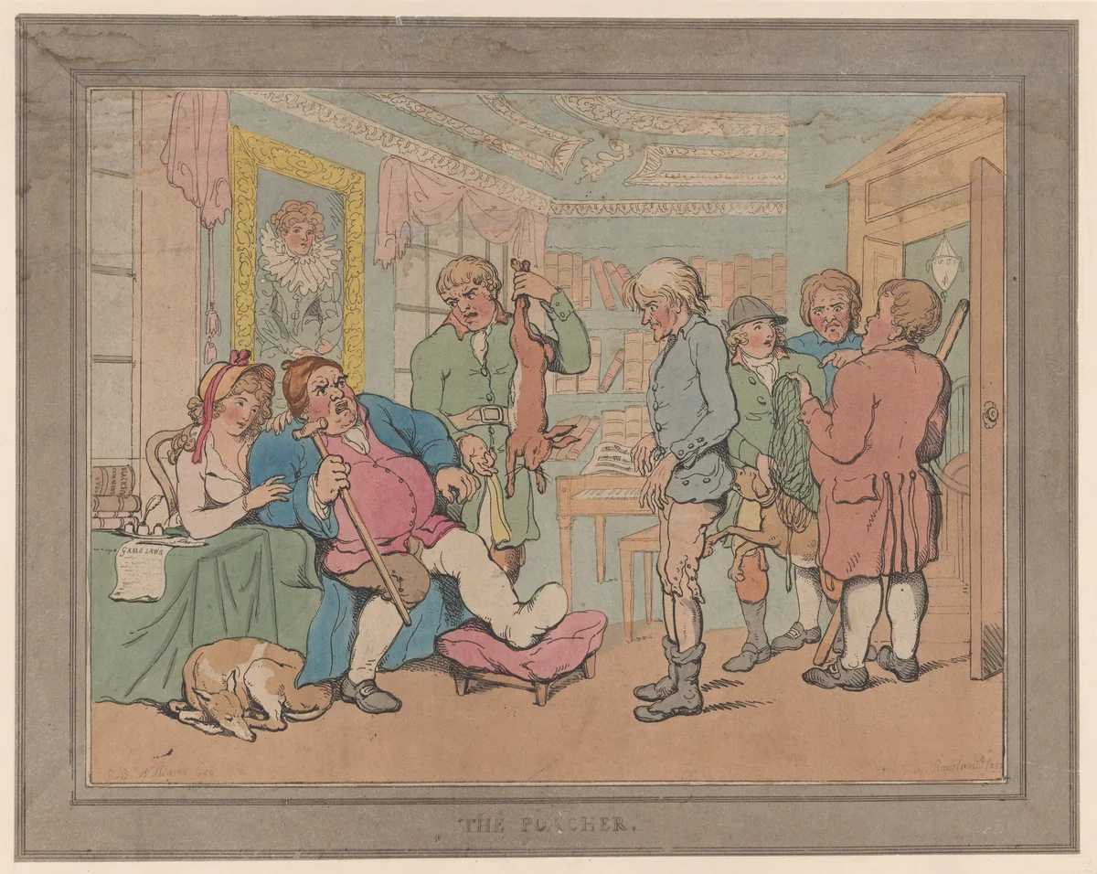 The Poacher by Thomas Rowlandson, print, 1806