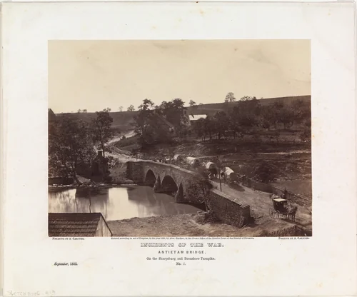 Antietam Bridge, On the Sharpsburgh and Boonsboro Turnpike, No. 3, September 1862 by Alexander Gardner, photograph, 1862