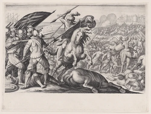 Défaite de la Cavalerie Turque (Defeat of the Turkish Cavalry), from "La Vie de Ferdinand Ier de Médicis série appelée aussi Les Batailles des Médicis" (The Life of Ferdinand I de'Medici also called The Medici Battles) by Jacques Callot, print, 1614-1620