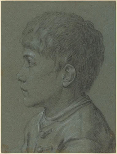 Head of a Boy by Paolo Farinati, drawing, 1524-1606
