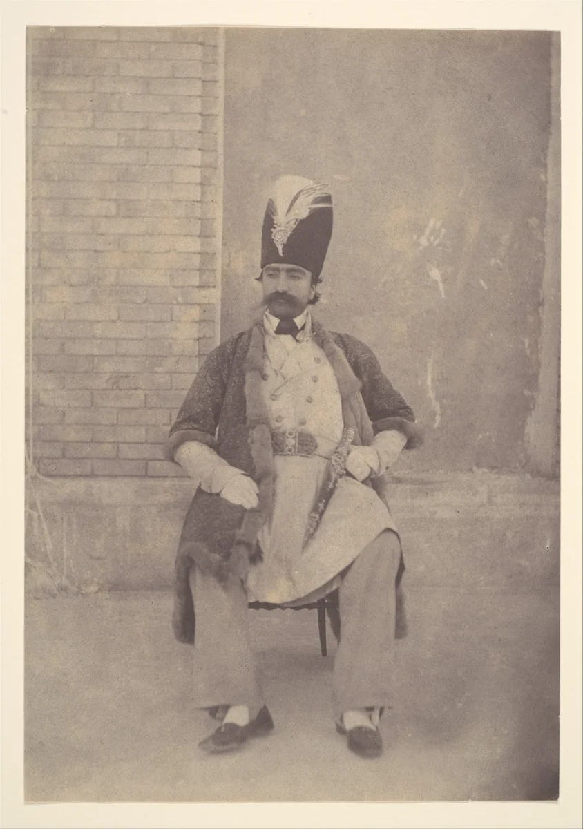 Naser al-Din Shah by Luigi Pesce, photograph, 1855-1858