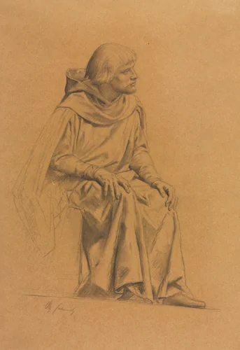St. Louis pendant la Justice by Alexandre Cabanel, drawing, 1870-1880