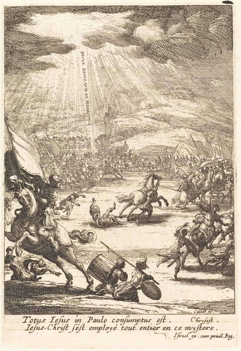The Conversion of Saint Paul by Jacques Callot, print, 1592-1635