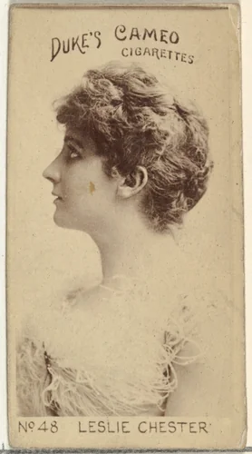 Card Number 48, Leslie Chester, from the Actors and Actresses series (N145-4) issued by Duke Sons & Co. to promote Cameo Cigarettes by W. Duke, Sons & Co., photograph, 1880-1889