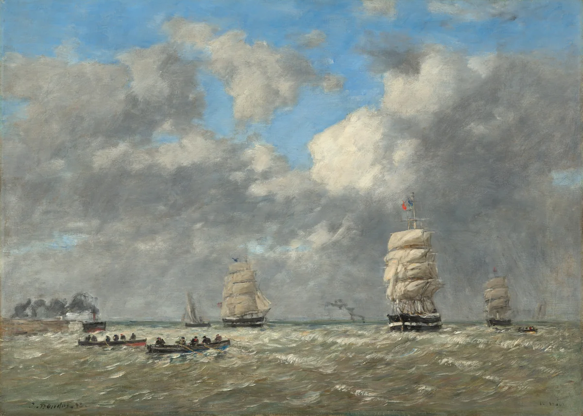 Le Havre by Eugène Boudin, painting, 1883