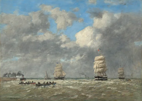 Le Havre by Eugène Boudin, painting, 1883