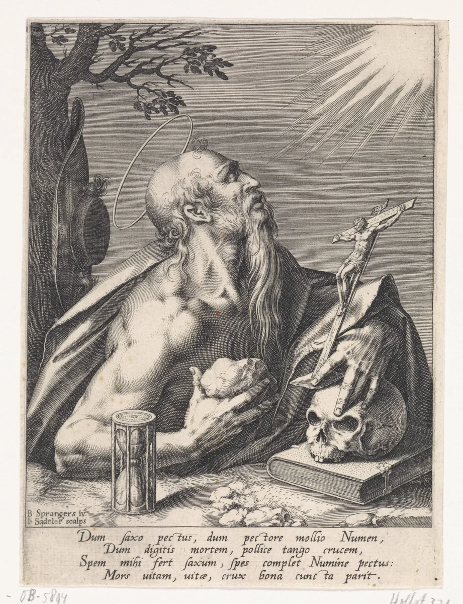 Heilige Hiëronymus by Unknown, print, 1560-1600