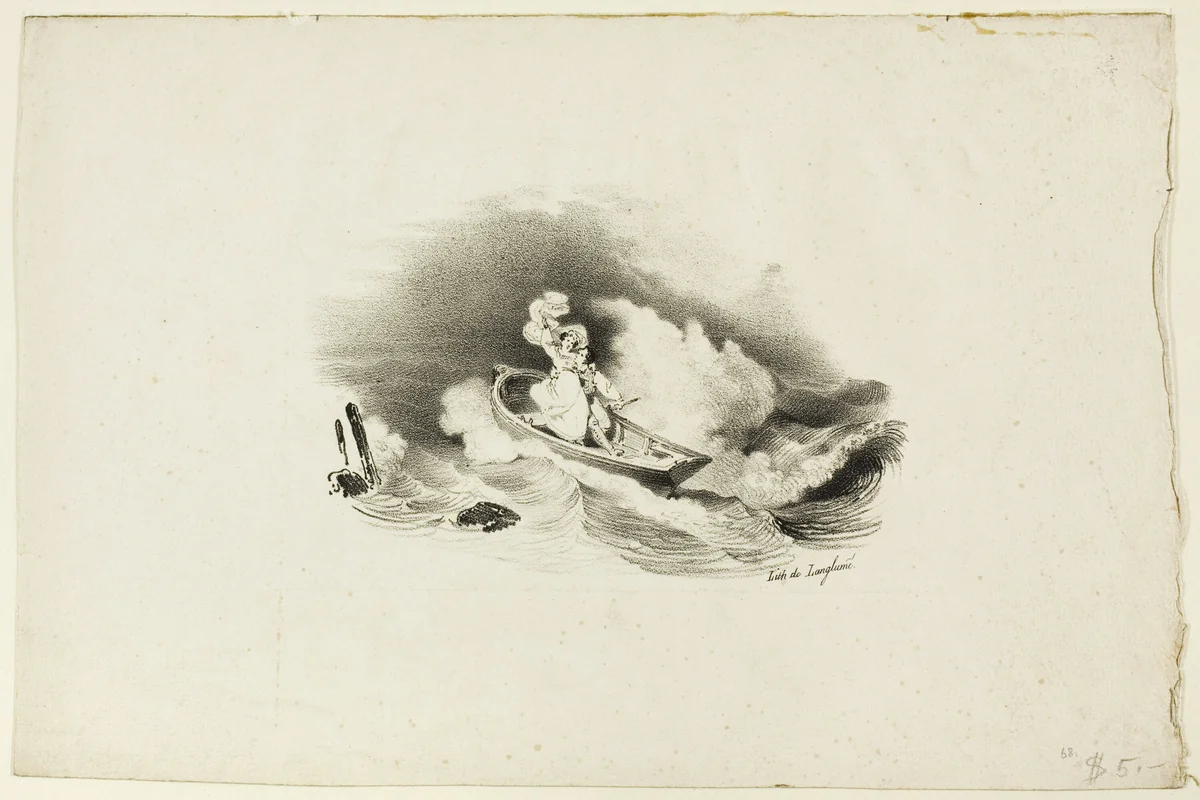 Perilous Journey by Langlumé, print, 1822-1840