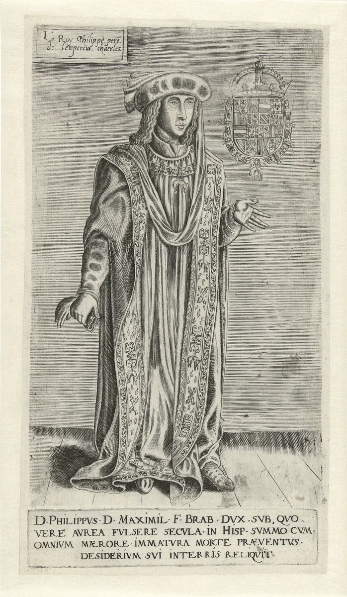 Portret van Filips de Schone by Unknown, print, 1546-1562