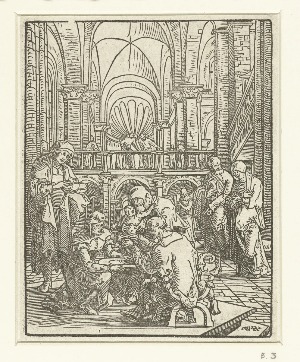 Besnijdenis van Christus by Unknown, print, 1500-1537