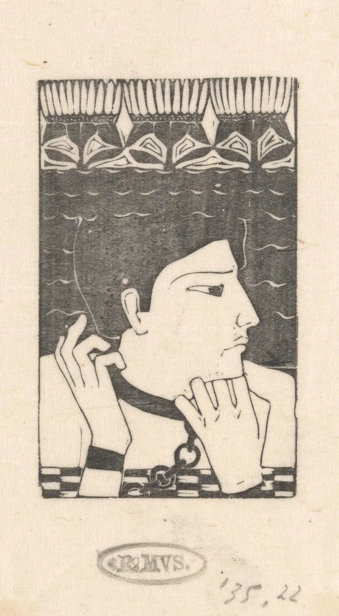 Geketende figuur by Karel Petrus Cornelis de Bazel, print, 1895