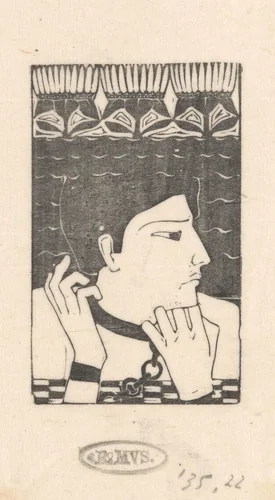 Geketende figuur by Karel Petrus Cornelis de Bazel, print, 1895