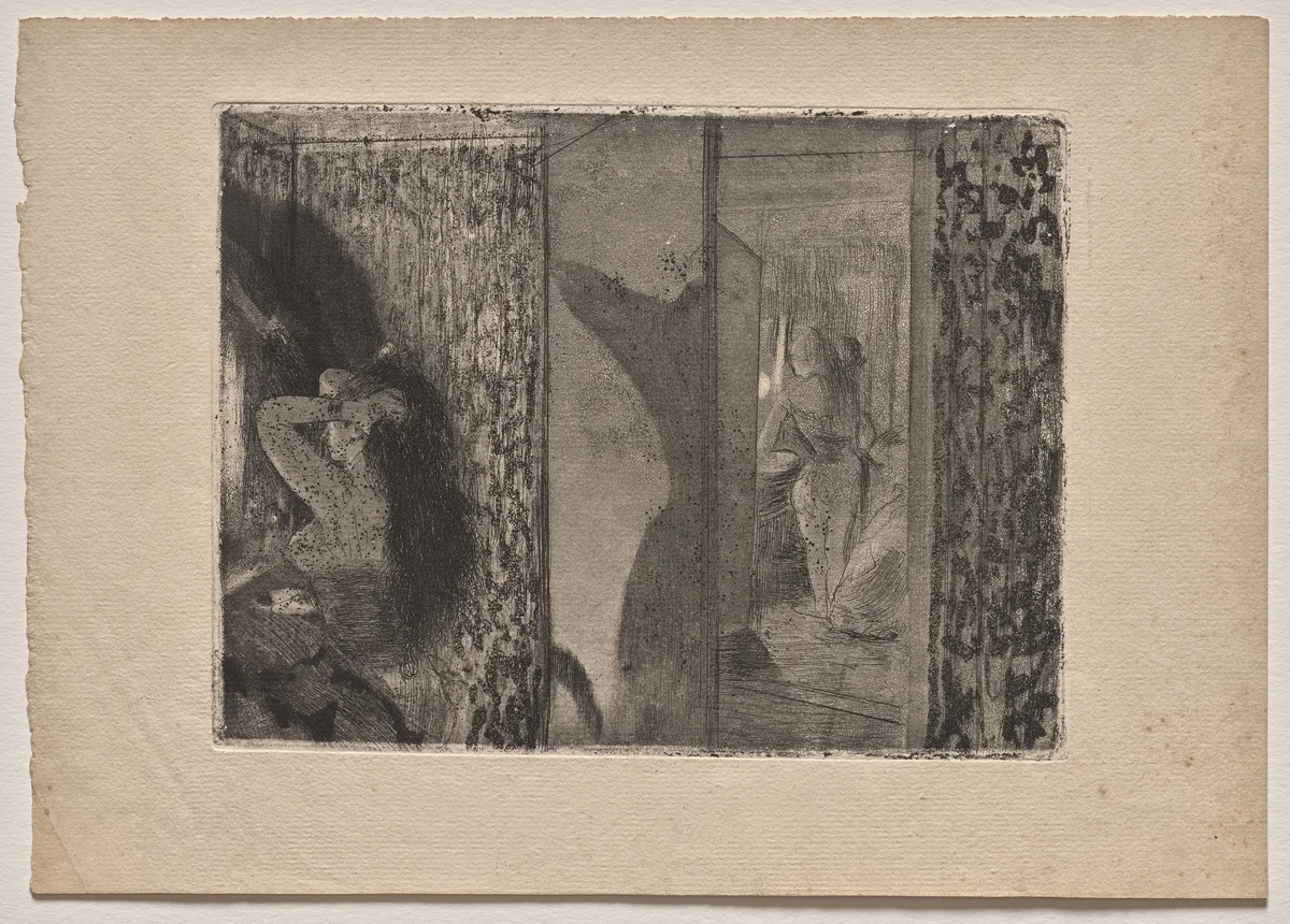 Actresses in Their Dressing Rooms by Edgar Degas, print, 1879-1880