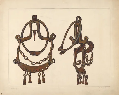 Bridle Bit by Cecil Smith, index of american design, 1935-1942
