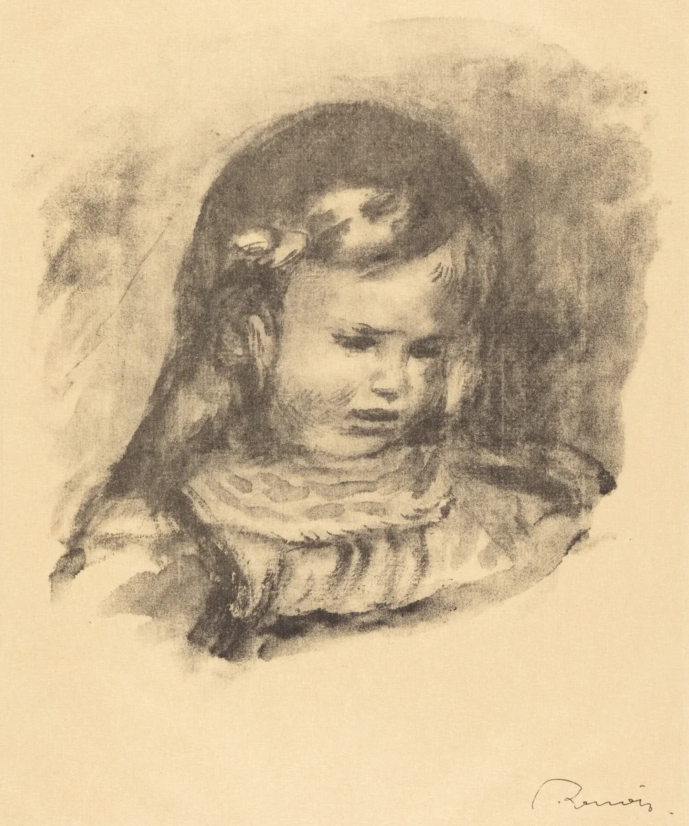Claude Renoir, head lowered (Claude Renoir, la tete baissee) by Auguste Renoir, print, 1904