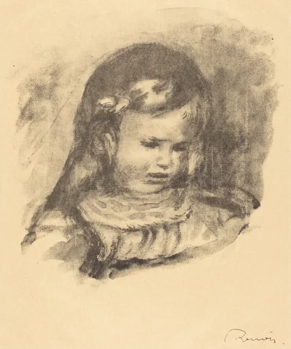 Claude Renoir, head lowered (Claude Renoir, la tete baissee) by Auguste Renoir, print, 1904