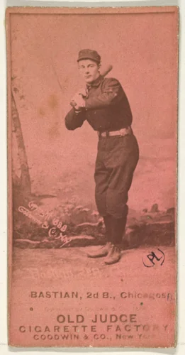 Bastian, 2nd Base, Chicago, from the Old Judge series (N172) for Old Judge Cigarettes by Goodwin & Company, photograph, 1888