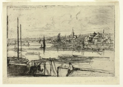 Battersea Reach by Francis Seymour-Haden, print, 1863