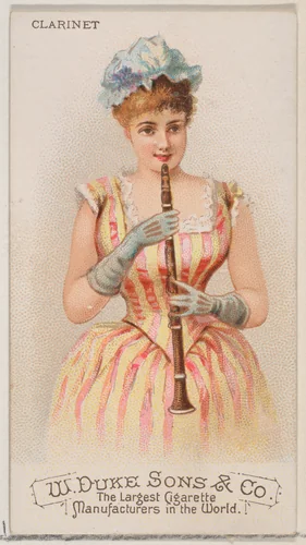 Clarinet, from the Musical Instruments series (N82) for Duke brand cigarettes by W. Duke, Sons & Co., print, 1888