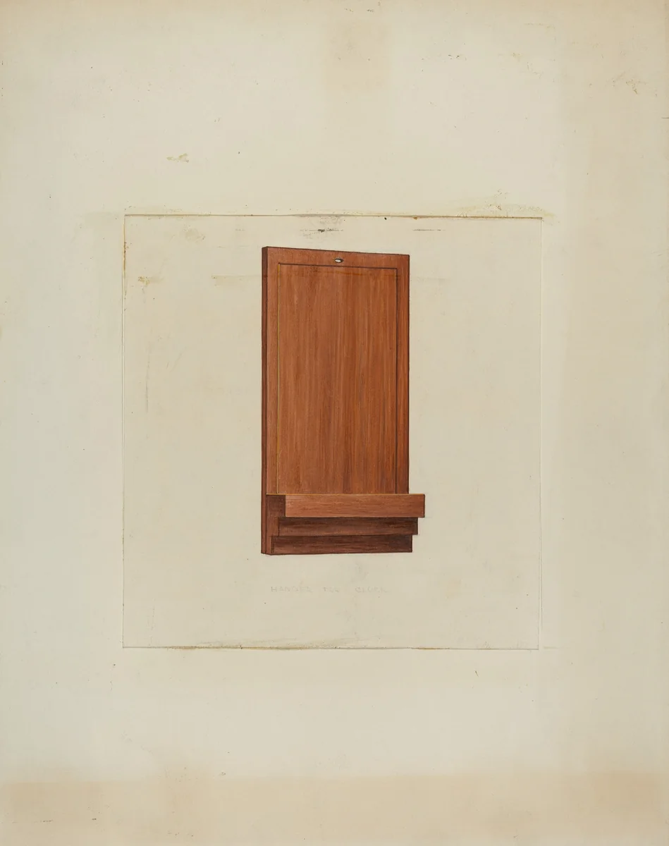 Shaker Clock Hanger by Ray Holden, index of american design, 1936