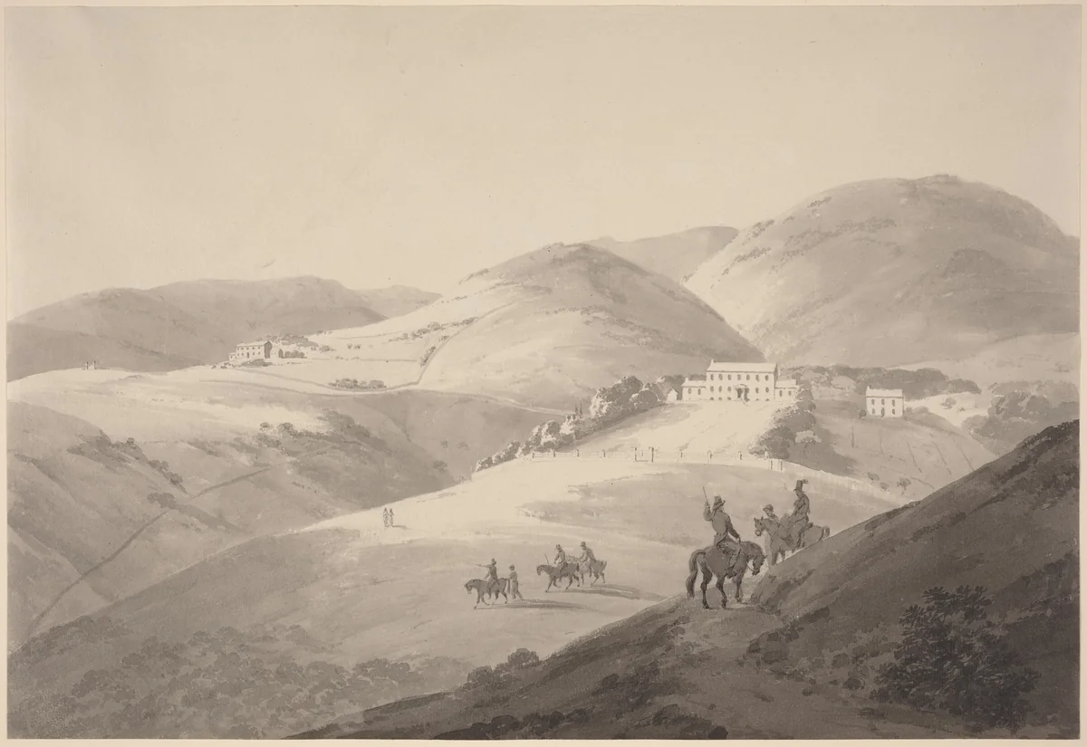 View of the Governor's House in St. Helena by Thomas Daniell, drawing, 1794