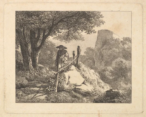 A Shady Enclosure of Trees by Johann Christoph Erhard, print, 1815