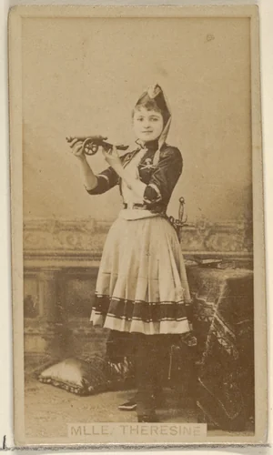Mlle. Theresine, from the Actors and Actresses series (N45, Type 8) for Virginia Brights Cigarettes by Allen & Ginter, photograph, 1885-1891