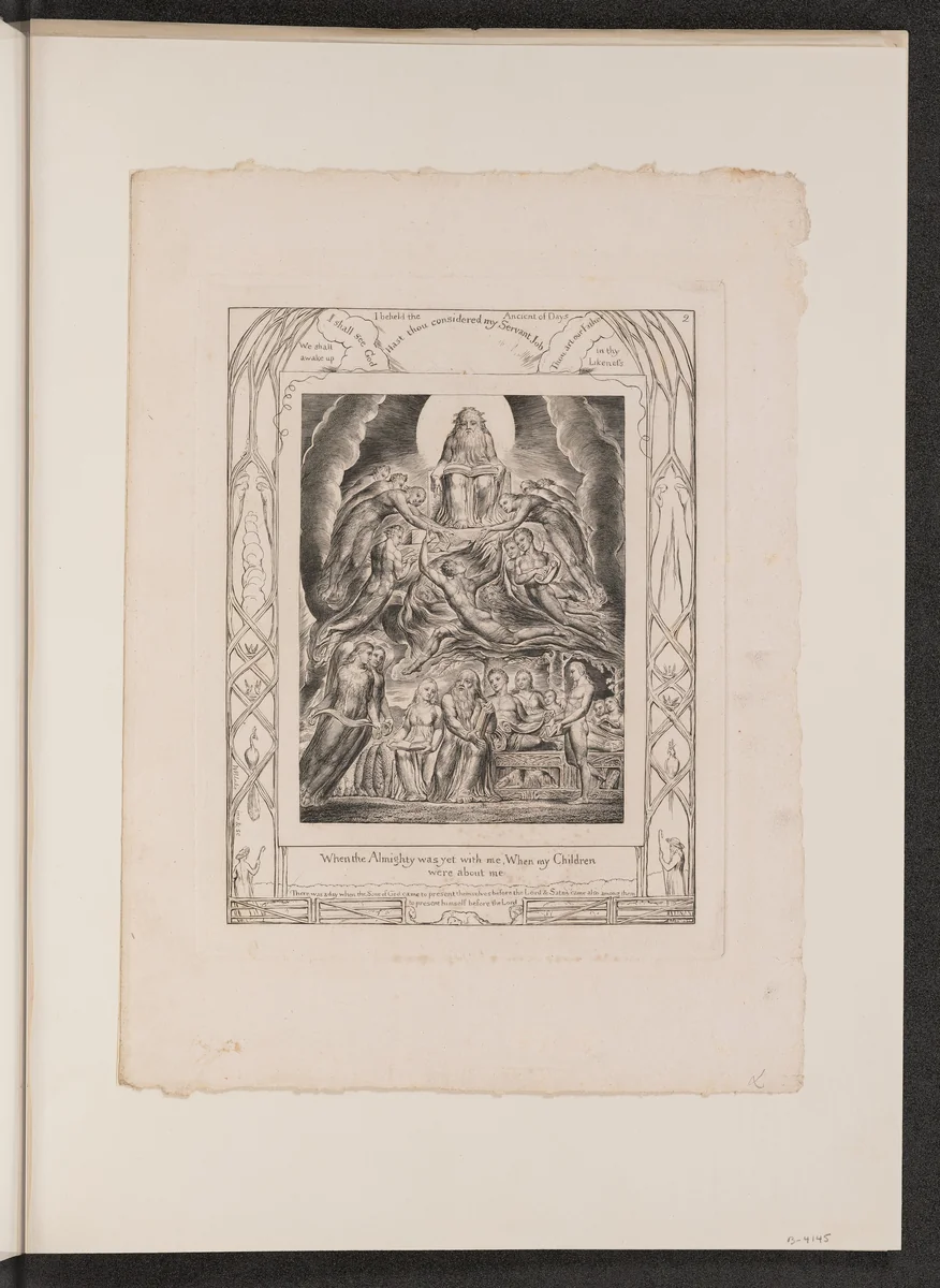 Satan Before the Throne of God by William Blake, portfolio, 1825