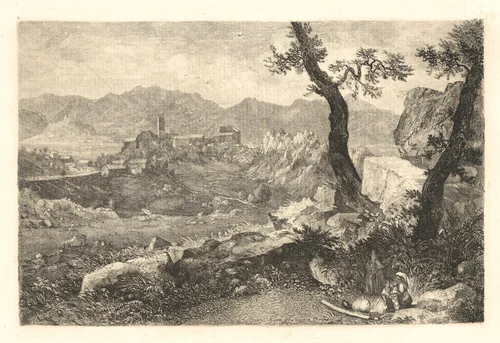 A View near Rome by George Loring Brown, print, 1854