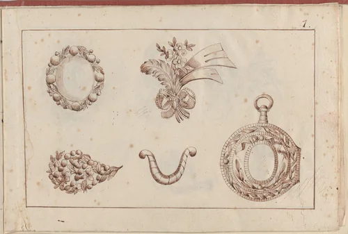 Joaillerie: Album of Jewelry Designs, Page 1 by anonymous, book, 1770