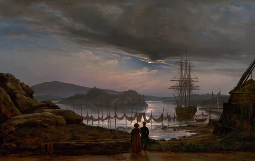 View from Vaekero near Christiania by Johan Christian Dahl, painting, 1827