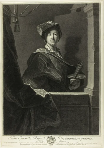 Hyacinthe Rigaud by Pierre Drevet, print, 1703