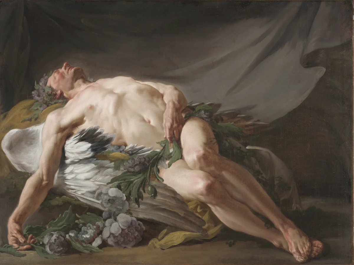 Sleep by Jean Bernard Restout, painting, 1766-1776