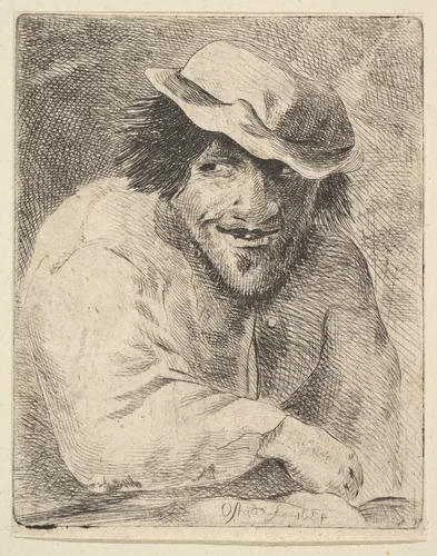 Man Leering by Adriaen van Ostade, print, 1610-1685