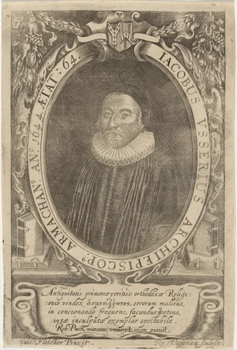 James Ussher, Archbishop of Armagh by Robert Vaughan, print, 1598-1682