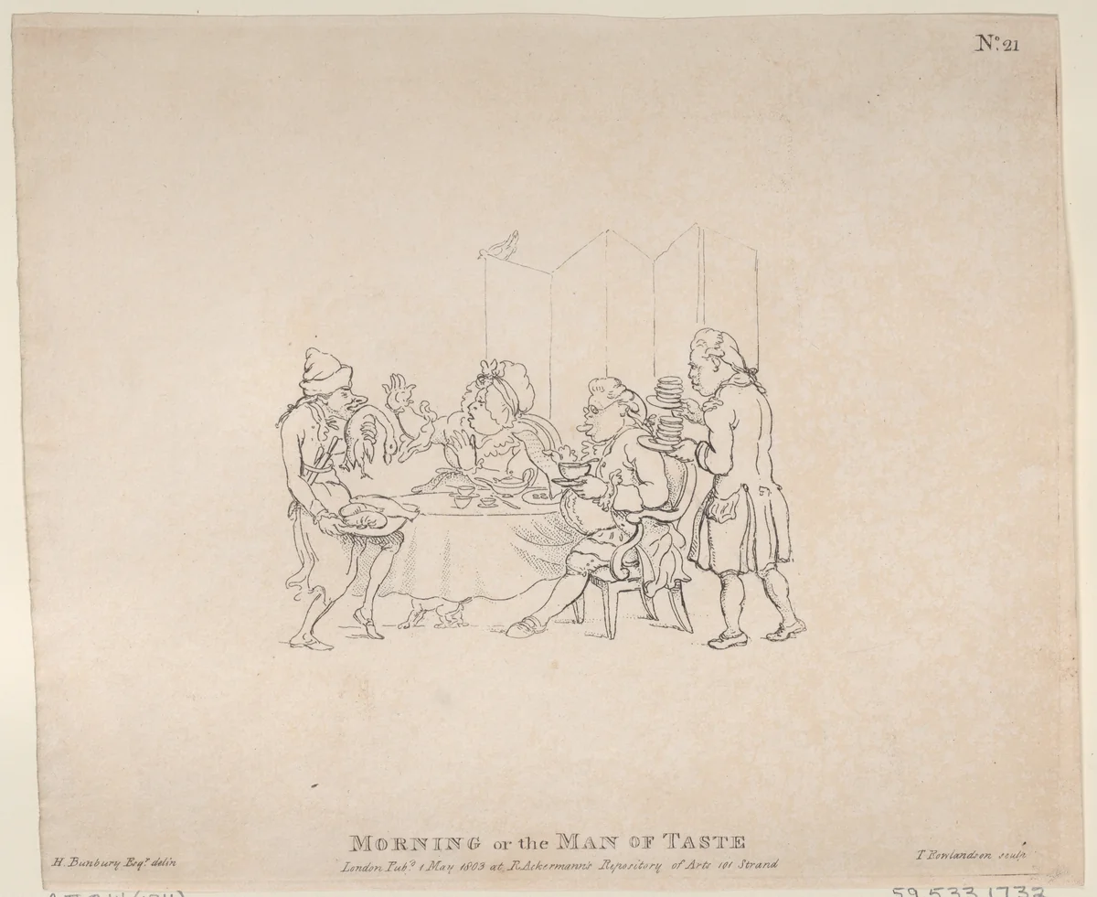 Morning, or, the Man of Taste by Thomas Rowlandson, print, 1803