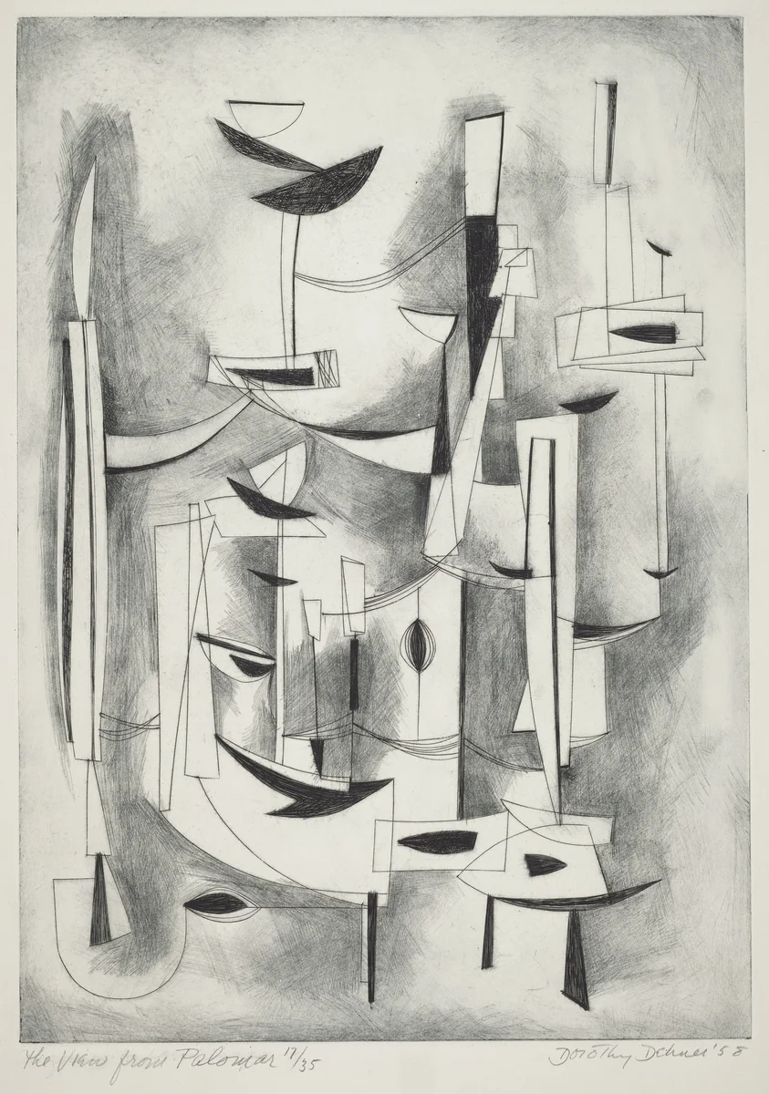 The View from Palomar by Dorothy Dehner, print, 1958