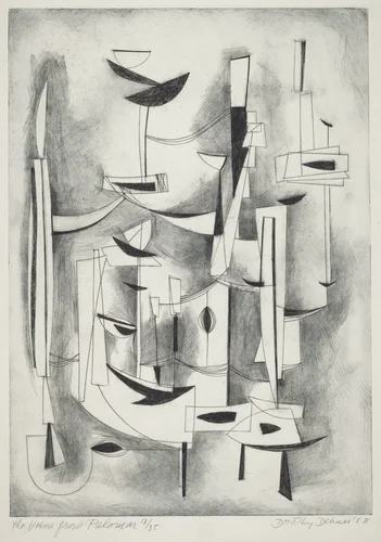 The View from Palomar by Dorothy Dehner, print, 1958