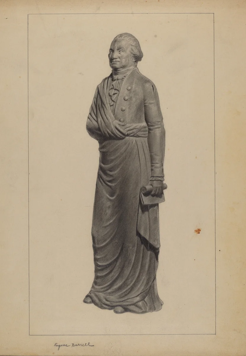 Cast Iron Figure by Eugene Barrell, index of american design, 1935-1942