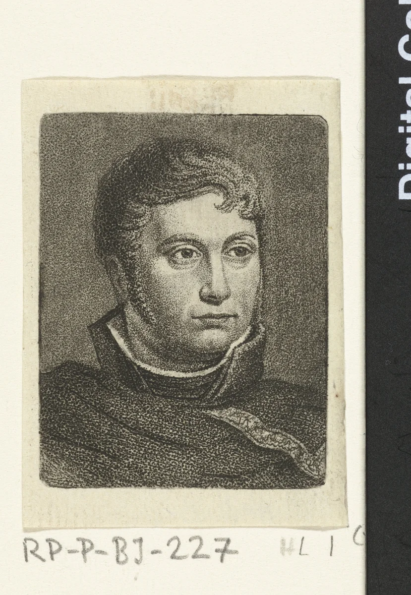 Portretbuste van Ernst Willem Jan Bagelaar by Ernst Willem Jan Bagelaar, print, 1798-1837