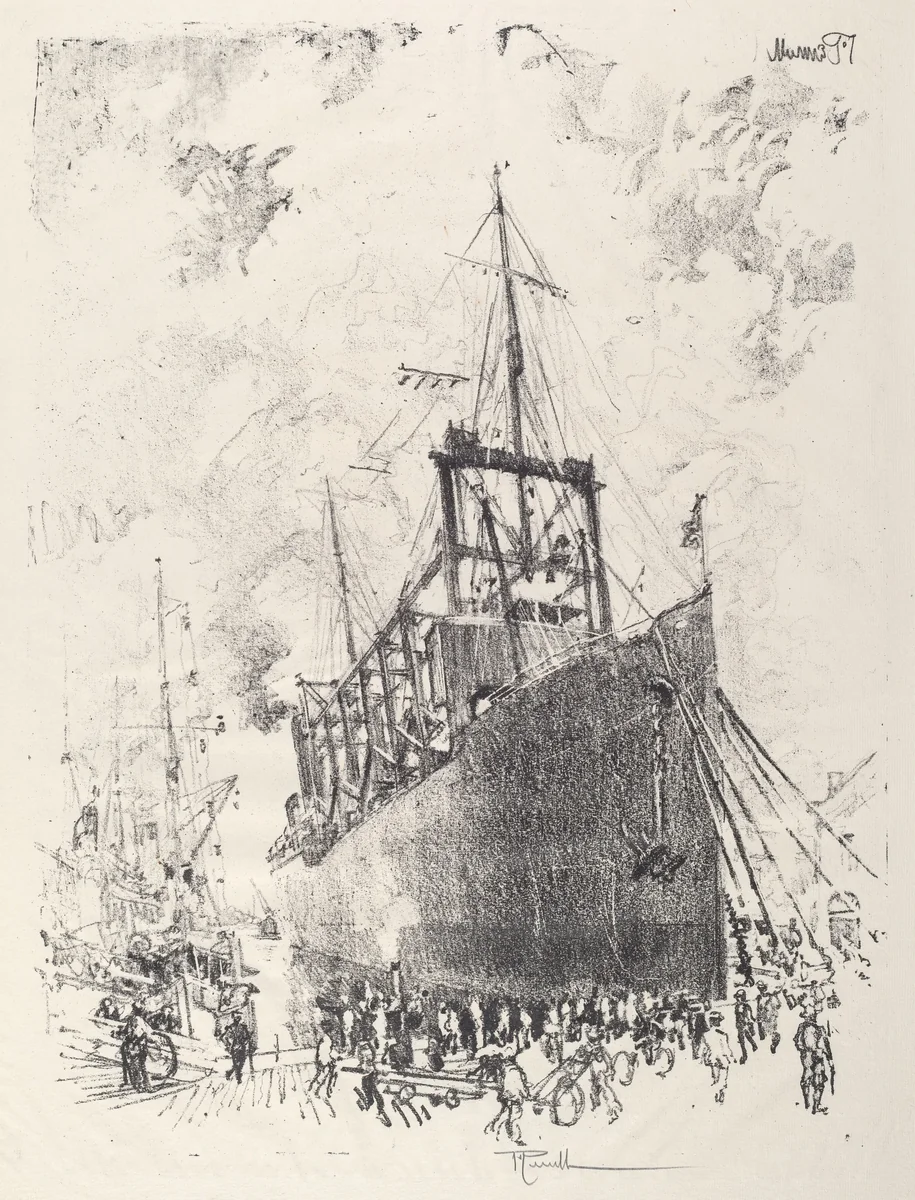 The Collier by Joseph Pennell, print, 1917