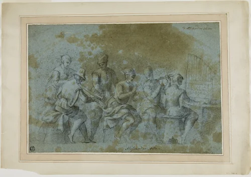 Concert Scene by Florentine or North Italian, drawing, 1580-1599