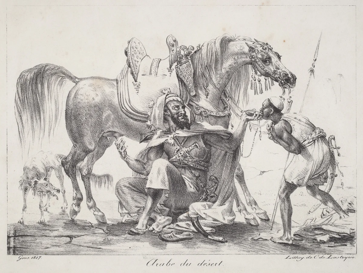 Arabe du désert (Desert Arab) by Antoine-Jean Gros, print, 1817