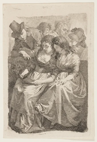 The Artist and His Family by Johann Gottfried Schadow, print, 1794-1795