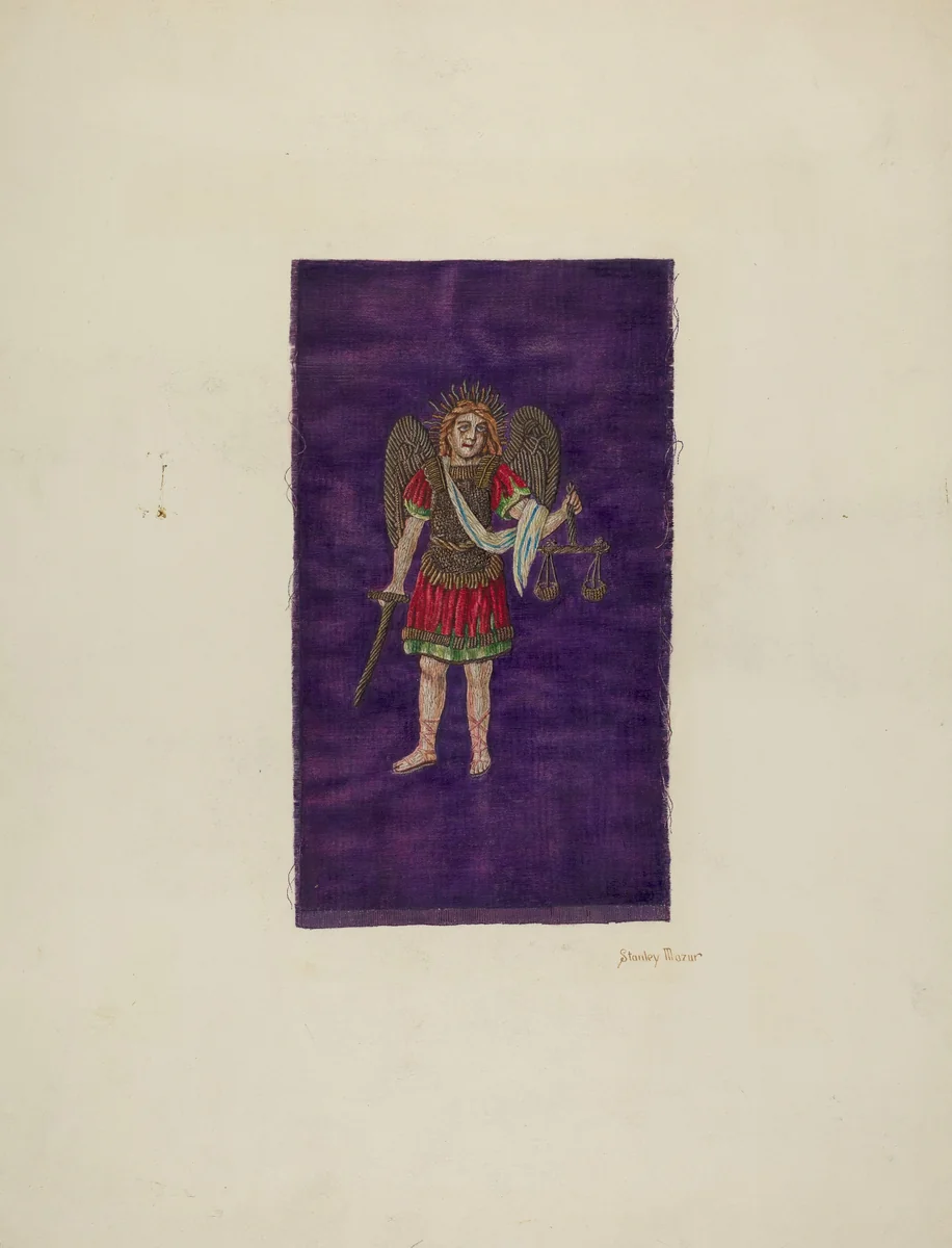 Religious Embroidery by Stanley Mazur, index of american design, 1940