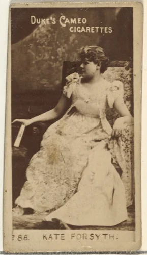 Card Number 88, Kate Forsyth, from the Actors and Actresses series (N145-4) issued by Duke Sons & Co. to promote Cameo Cigarettes by W. Duke, Sons & Co., photograph, 1880-1889