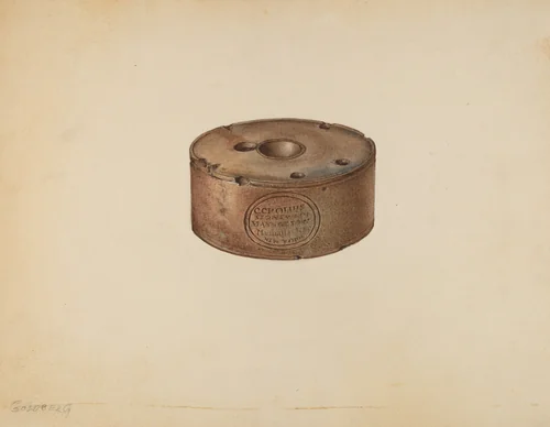 Inkwell by Isadore Goldberg, index of american design, 1940