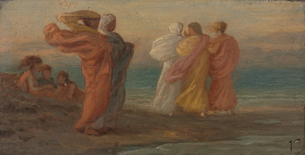 The Music Party by Elihu Vedder, painting, 1870-1880