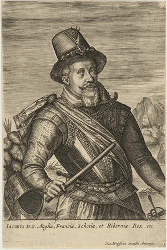 James I by Johan Wierix, print, 1549-1615